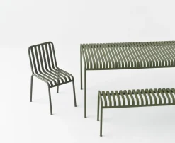 Table Rectangulaire Palissade Metal Gris Noir / 170 X 90 Cm Cm - R & E Bouroullec - Hay