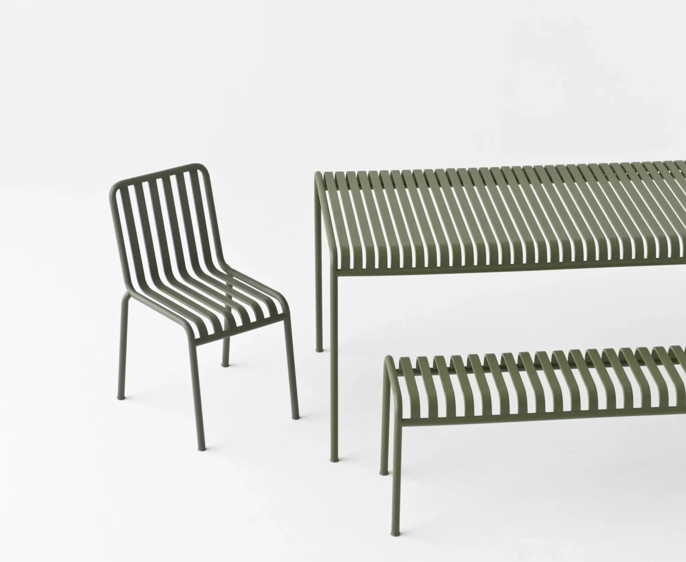 Table Rectangulaire Palissade Metal Gris Noir / 170 X 90 Cm Cm - R & E Bouroullec - Hay