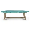 Table Rectangulaire Rafael Octogonal Pierre Vert / 264 X 154 Cm - Pierre De Lave & Teck Decape - 10 Personnes - Ethimo