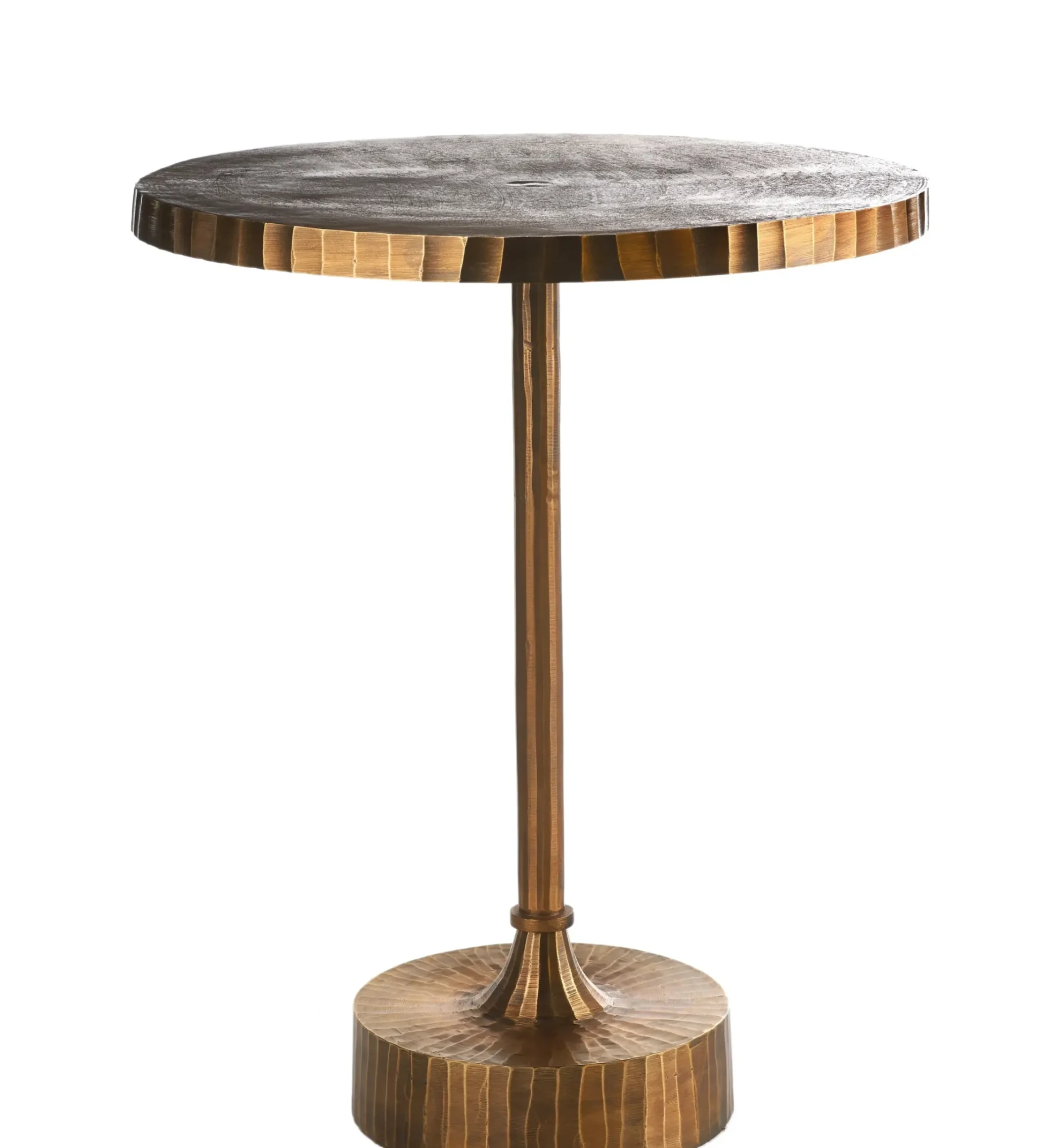 Table Ronde Mace Or Metal / O 61 X H 76 Cm - Pols Potten