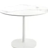 Table Ronde Multiplo Indoor/Outdoor - Ceramique Pierre / Gres Effet Marbre / O 78 Cm - Kartell