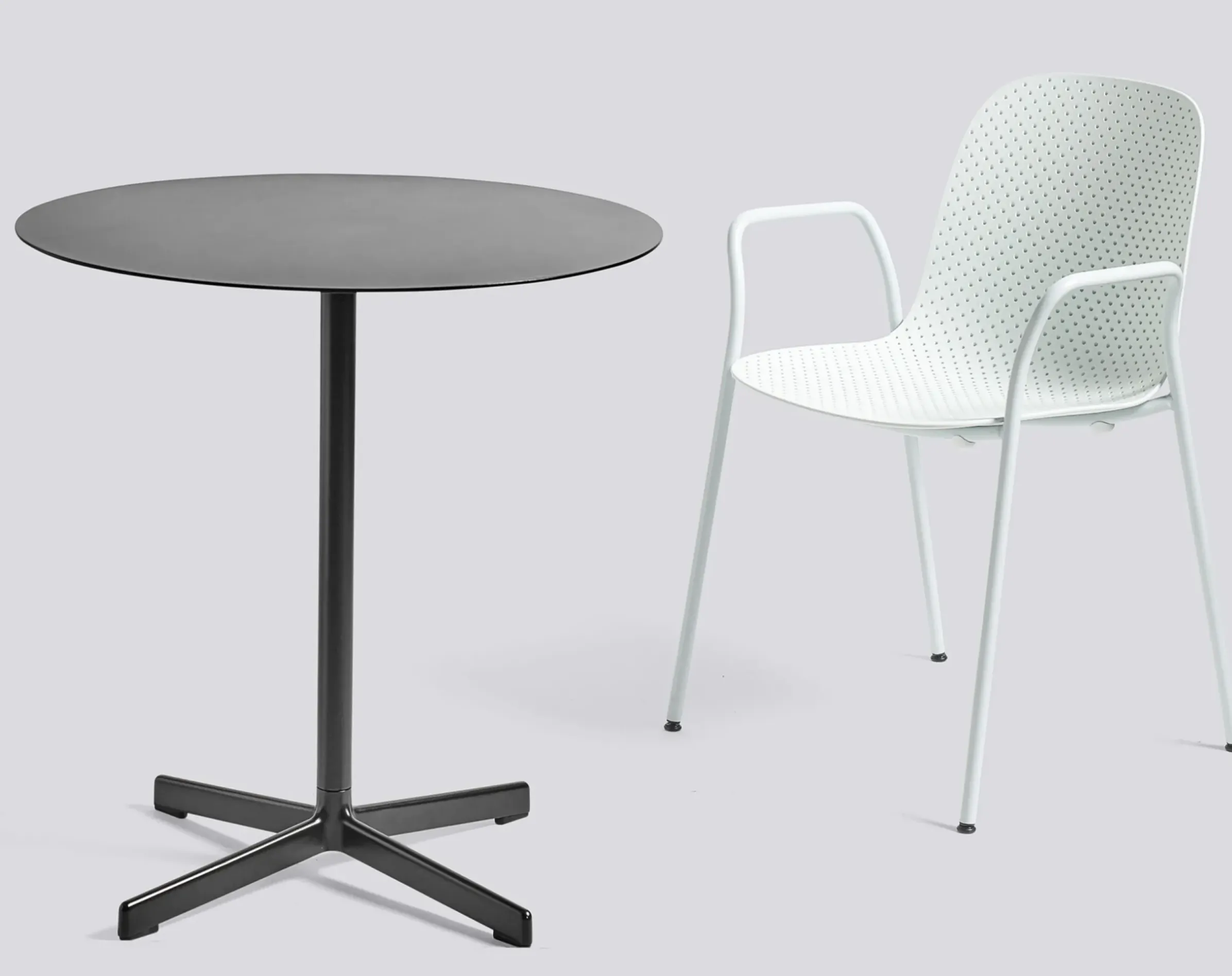 Table Ronde Neu Metal Noir / O 70 Cm - Hay