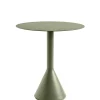 Table Ronde Palissade Cone Metal Vert / O 70 - Hay