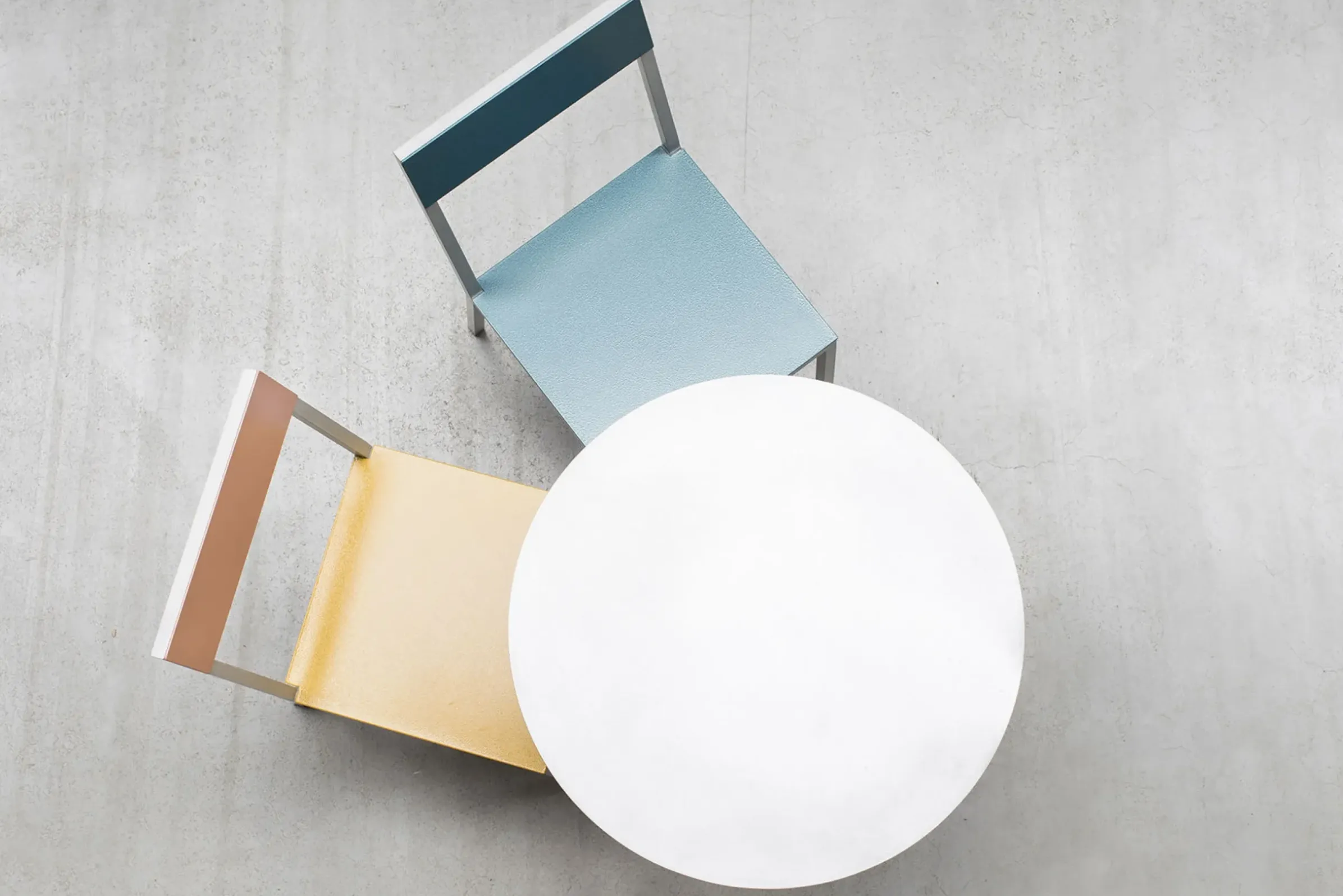 Table Ronde S Gris Metal / - O 65,5 Cm - Valerie Objects