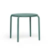 Table Ronde Toni Bistreau Metal Vert / O 80 Cm - Trou Pour Parasol + Bougeoir Amovible - Fatboy
