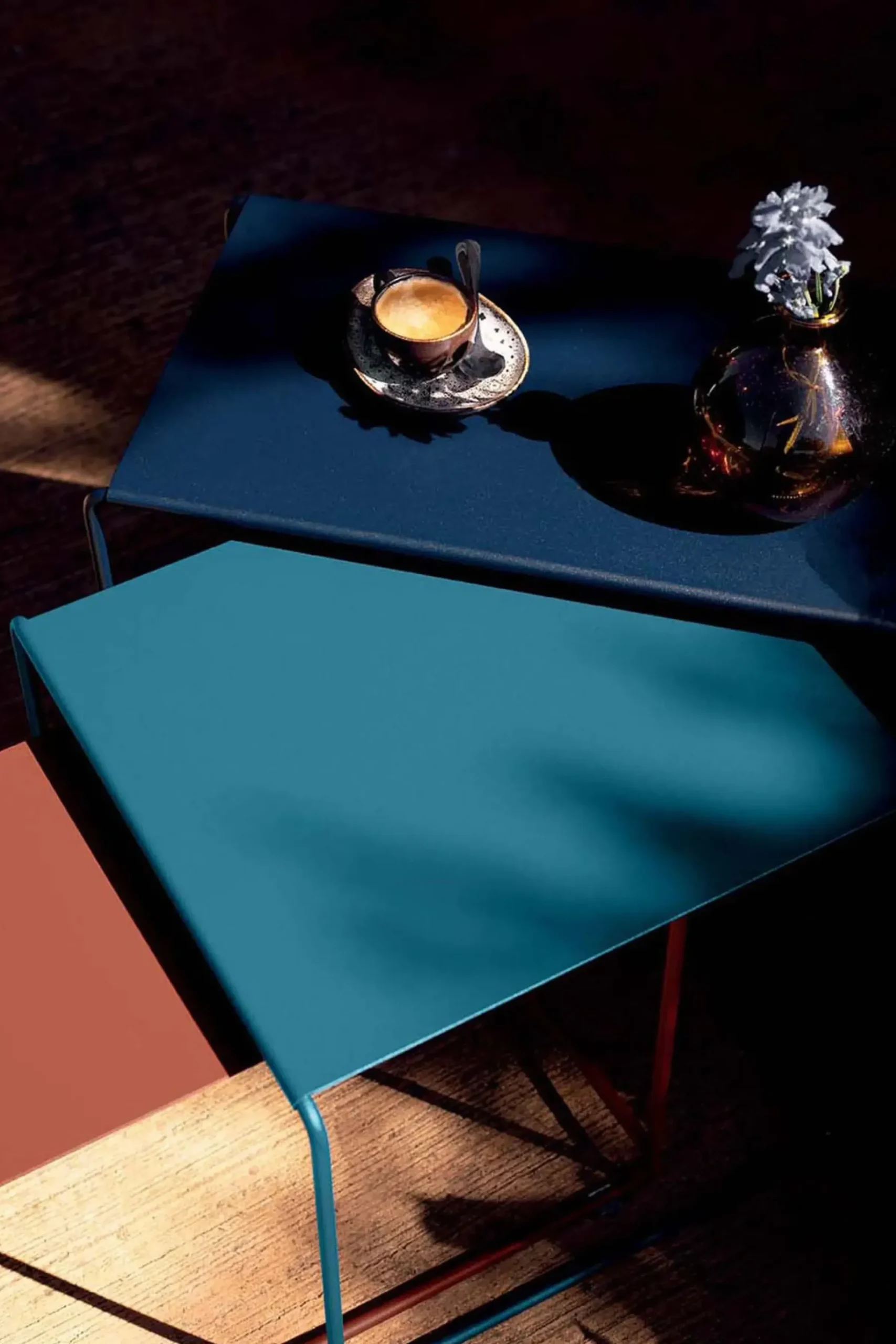 Tables Gigognes Oulala Metal Multicolore / Set De 3 - 55 X 30 X H 40 Cm - Fermob