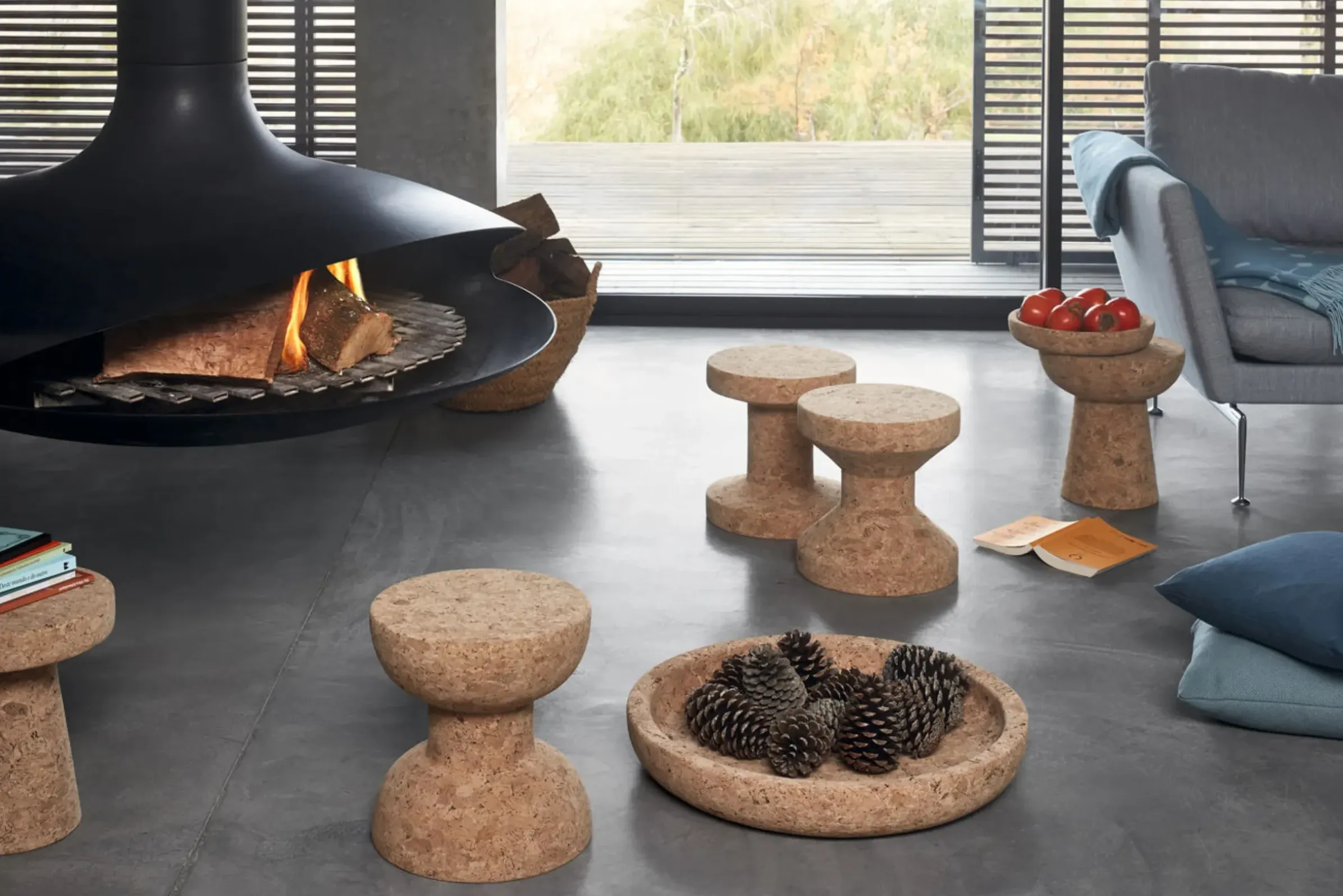 Tabouret Cork Family - Marron Beige / - Jasper Morrison, 2004 - Vitra