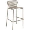 Tabouret De Bar Empilable Week-End Metal Beige / Aluminium - H 80 Cm - Petite Friture