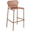 Tabouret De Bar Empilable Week-End Metal Marron / Aluminium - H 80 Cm - Petite Friture