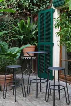 Tabouret De Bar Huggy Metal Jaune / H 65 Cm - Aluminium - Maiori