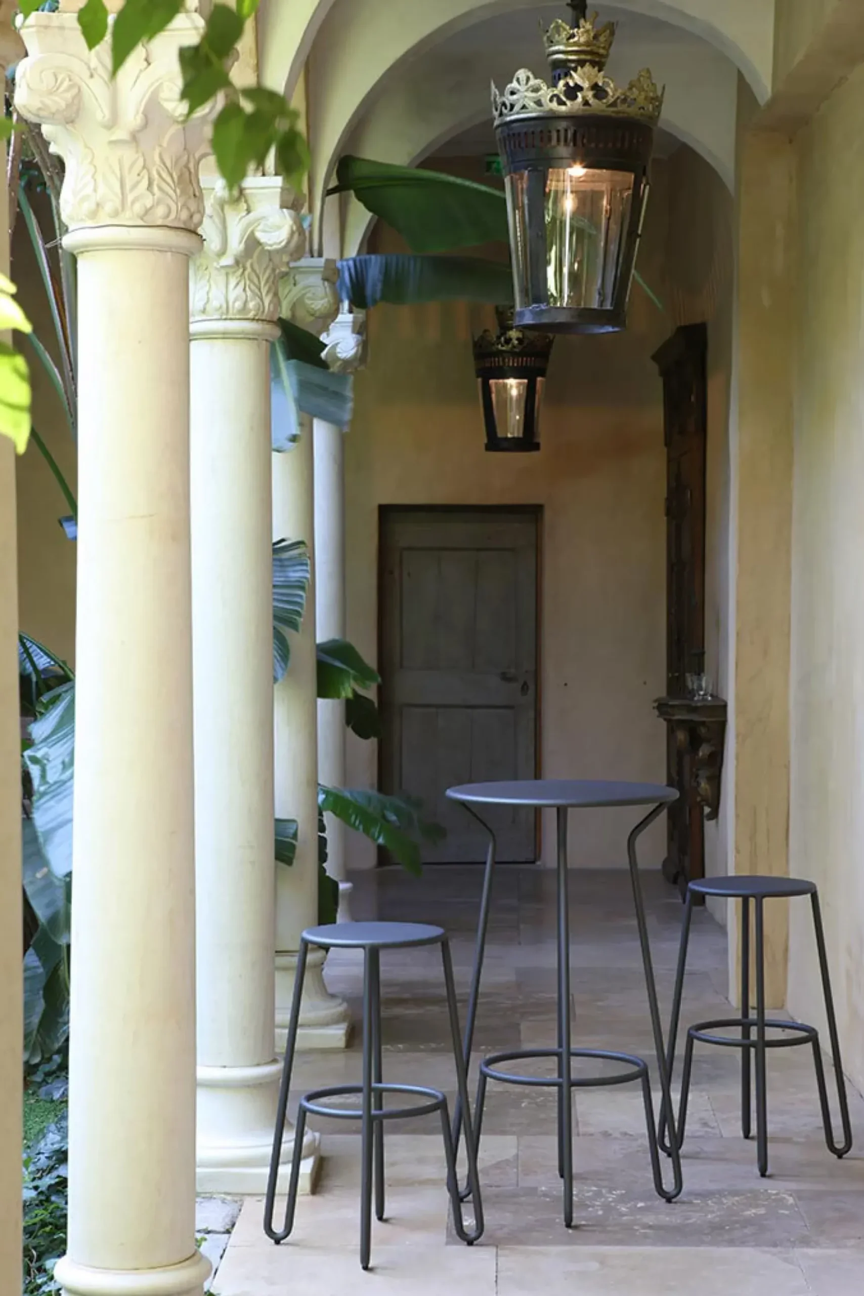 Tabouret De Bar Huggy Metal Jaune / H 65 Cm - Aluminium - Maiori