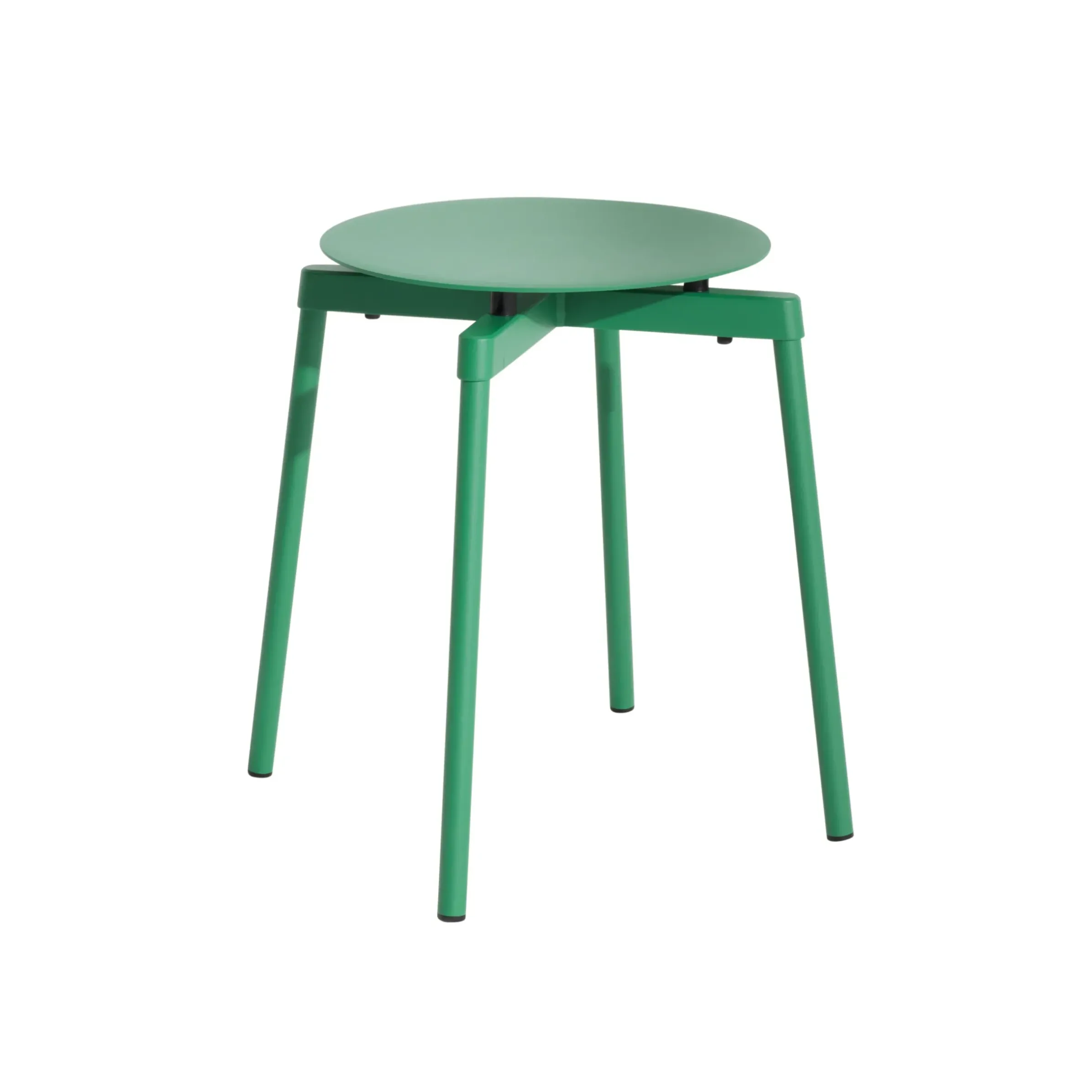 Tabouret Empilable Fromme Metal Vert / Aluminium - Petite Friture