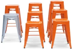Tabouret Empilable H Indoor Metal/ H 45 Cm -Pour L'Interieur - Tolix