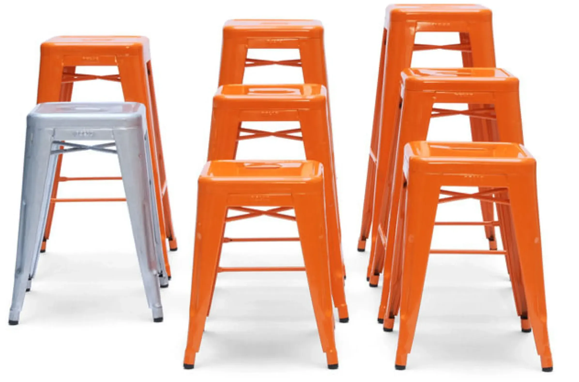 Tabouret Empilable H Indoor Metal/ H 45 Cm -Pour L'Interieur - Tolix