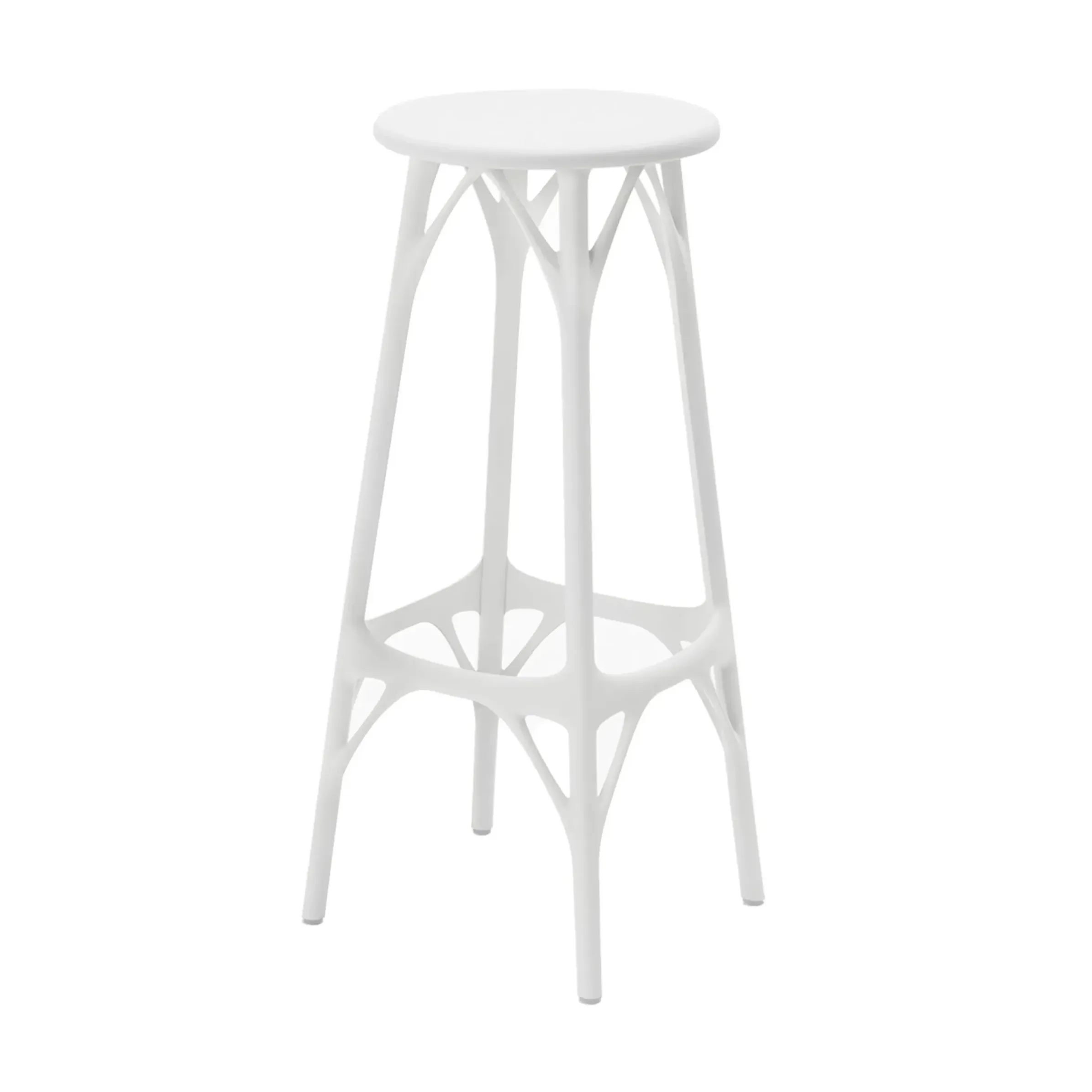 Tabouret Haut A.I. Light Plastique/ H 75 Cm - Concu Par Intelligence Artificielle / Recycle - Kartell