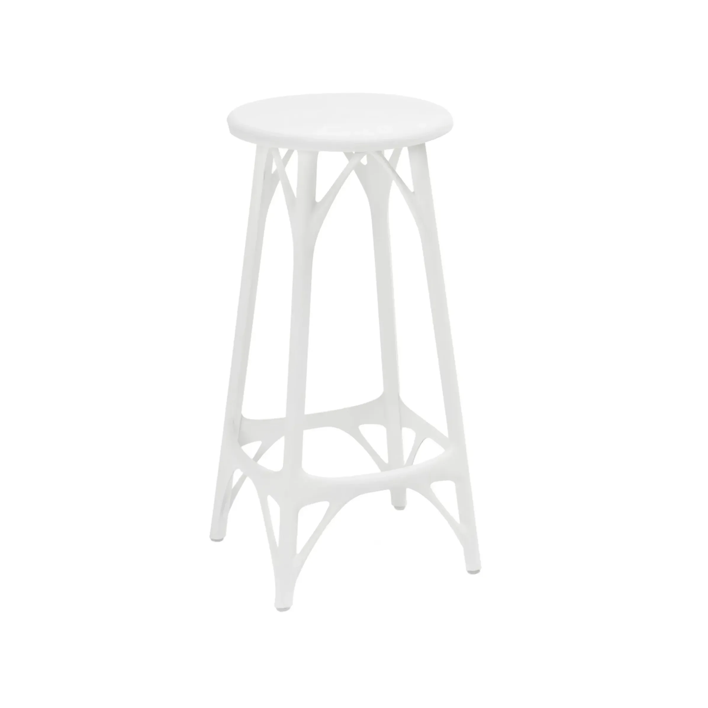 Tabouret Haut A.I. Light Plastique/ H 65 Cm - Concu Par Intelligence Artificielle / Recycle - Kartell
