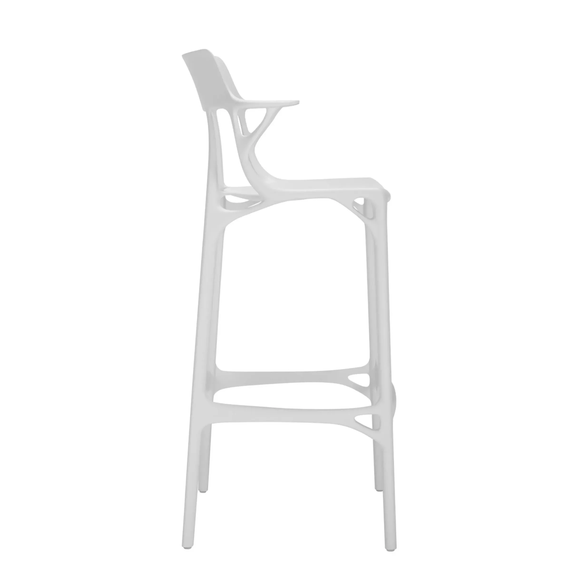 Tabouret Haut A.I Plastique/ 75 Cm - Concu Par Intelligence Artificielle - Recycle - Kartell