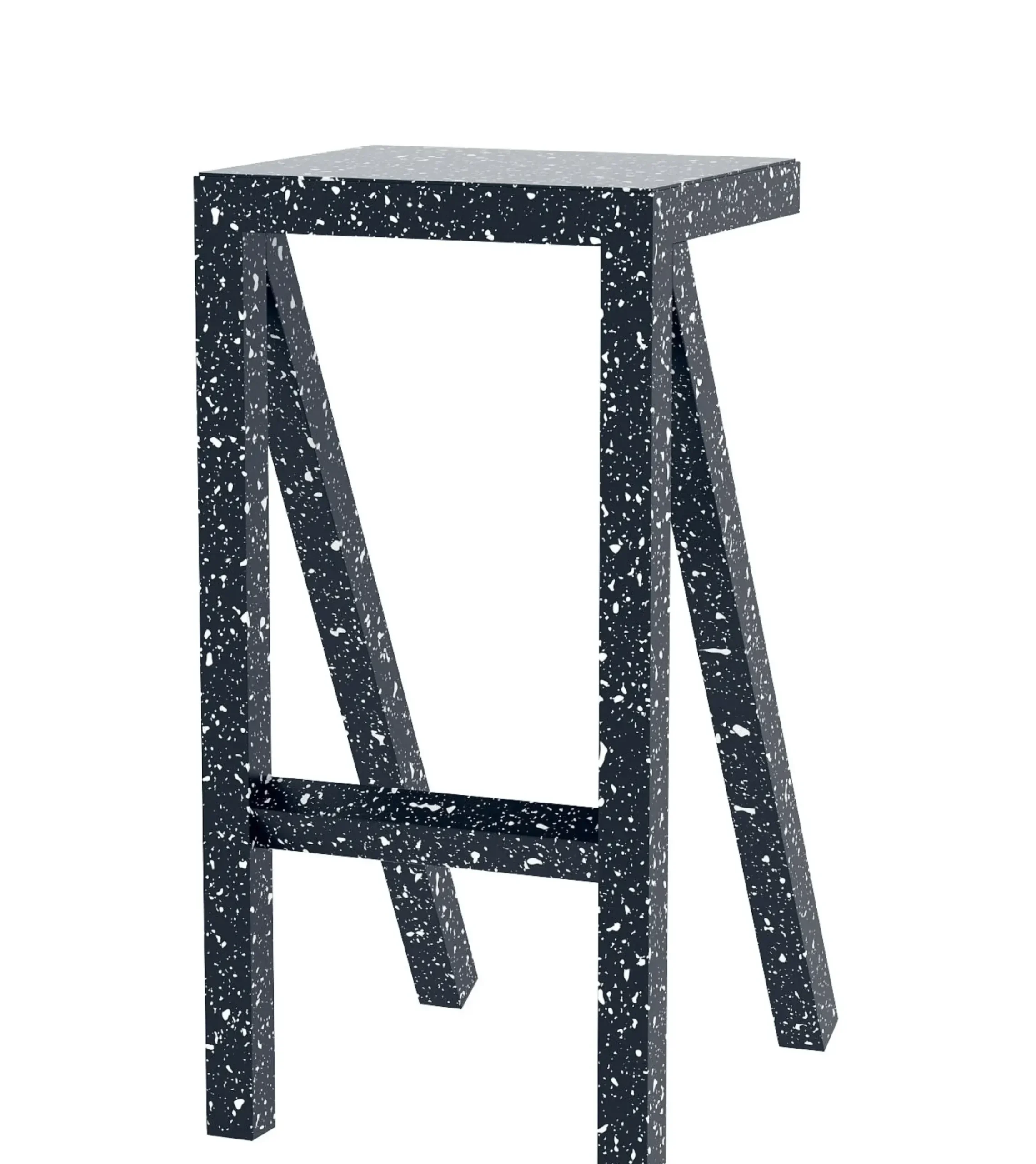 Tabouret Haut Bureaurama Metal Noir / H 74 Cm - Outdoor - Magis