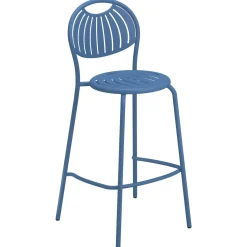 Tabouret Haut Coupole Metal Bleu / H 75 Cm - Emu