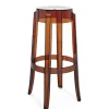 Tabouret Haut Empilable Charles Ghost Plastique Orange Marron / H 75 Cm - Kartell