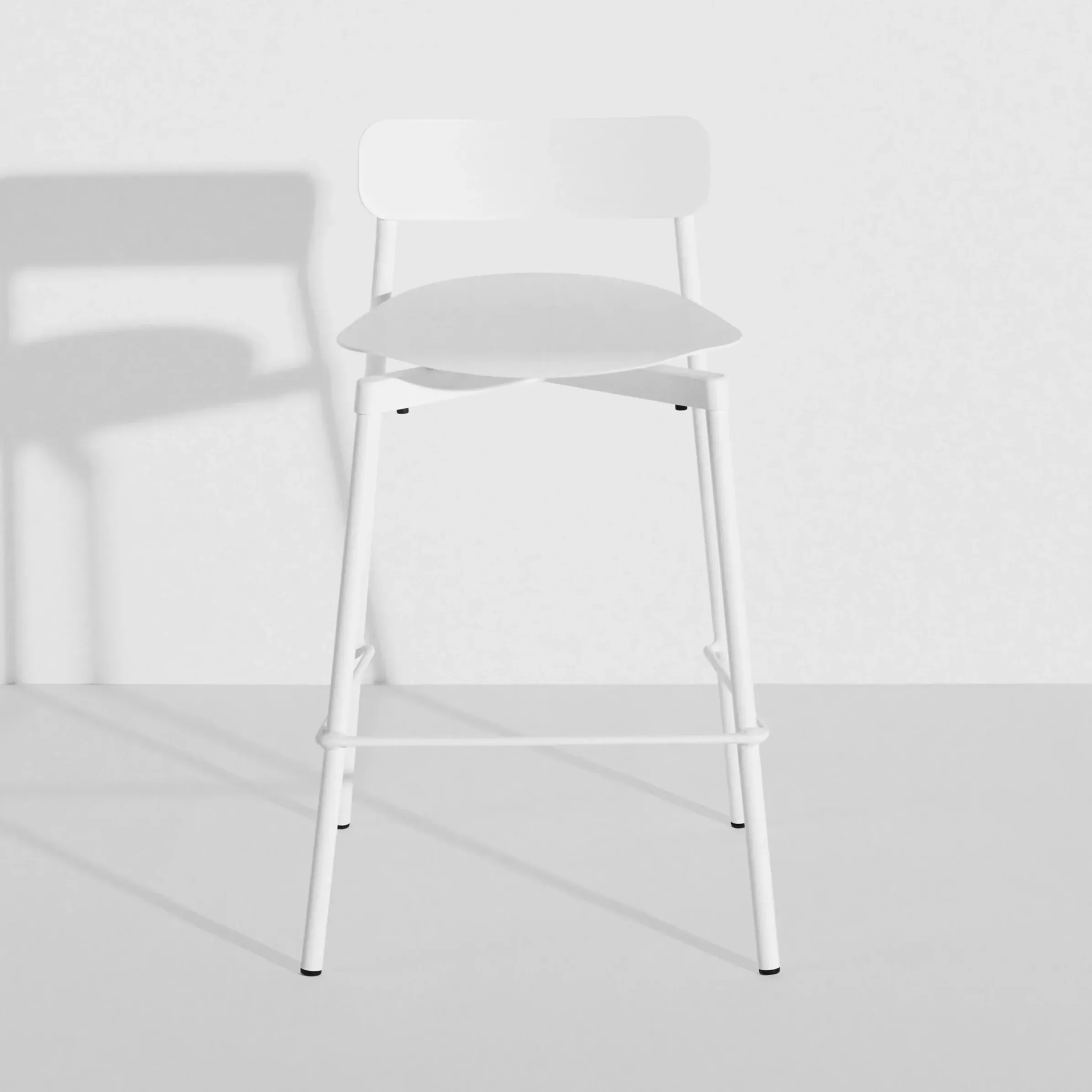 Tabouret Haut Empilable Fromme Metal/ H 65 Cm - Aluminium - Petite Friture