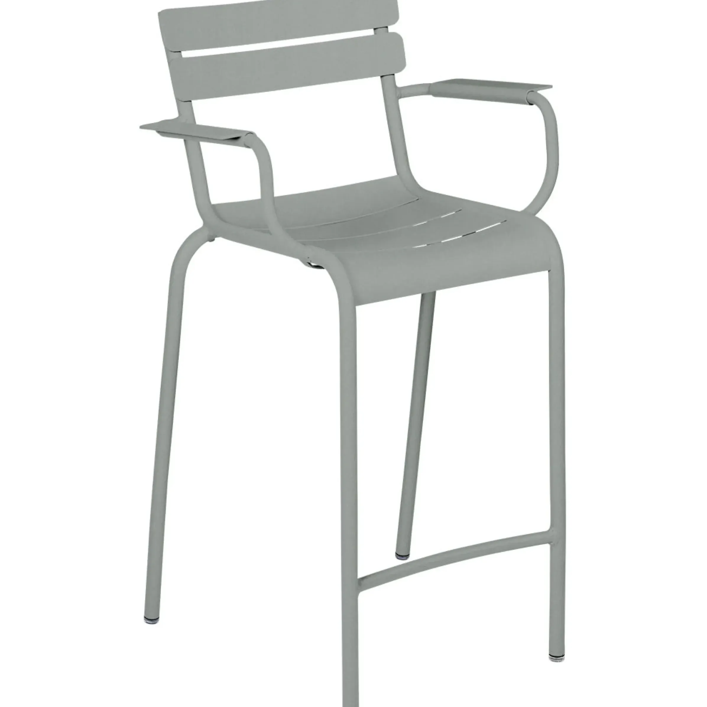 Tabouret Haut Luxembourg Metal Gris / Aluminium - H 78 Cm - Fermob
