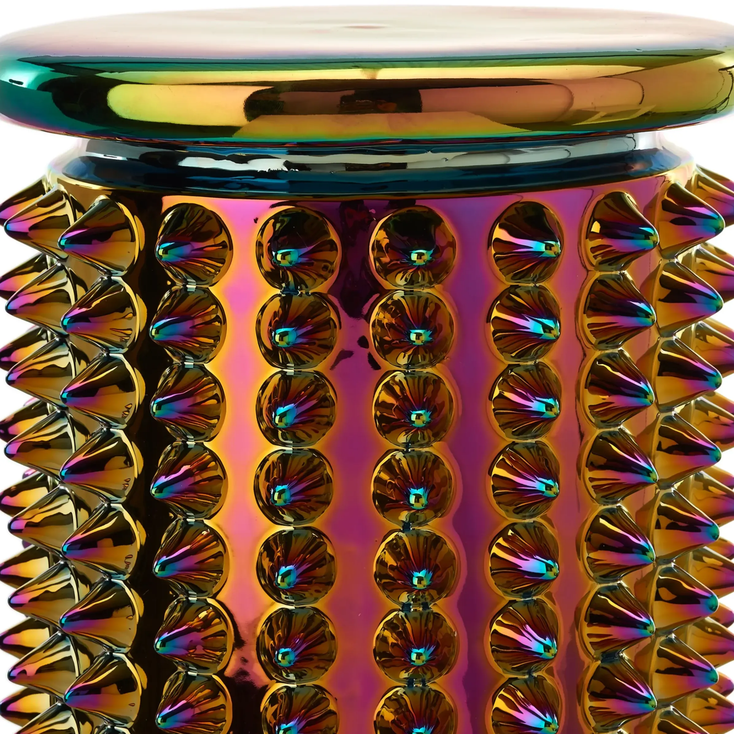 Tabouret Oily Spikes Ceramique Multicolore / Ceramique E - O32 X H45 Cm - Pols Potten
