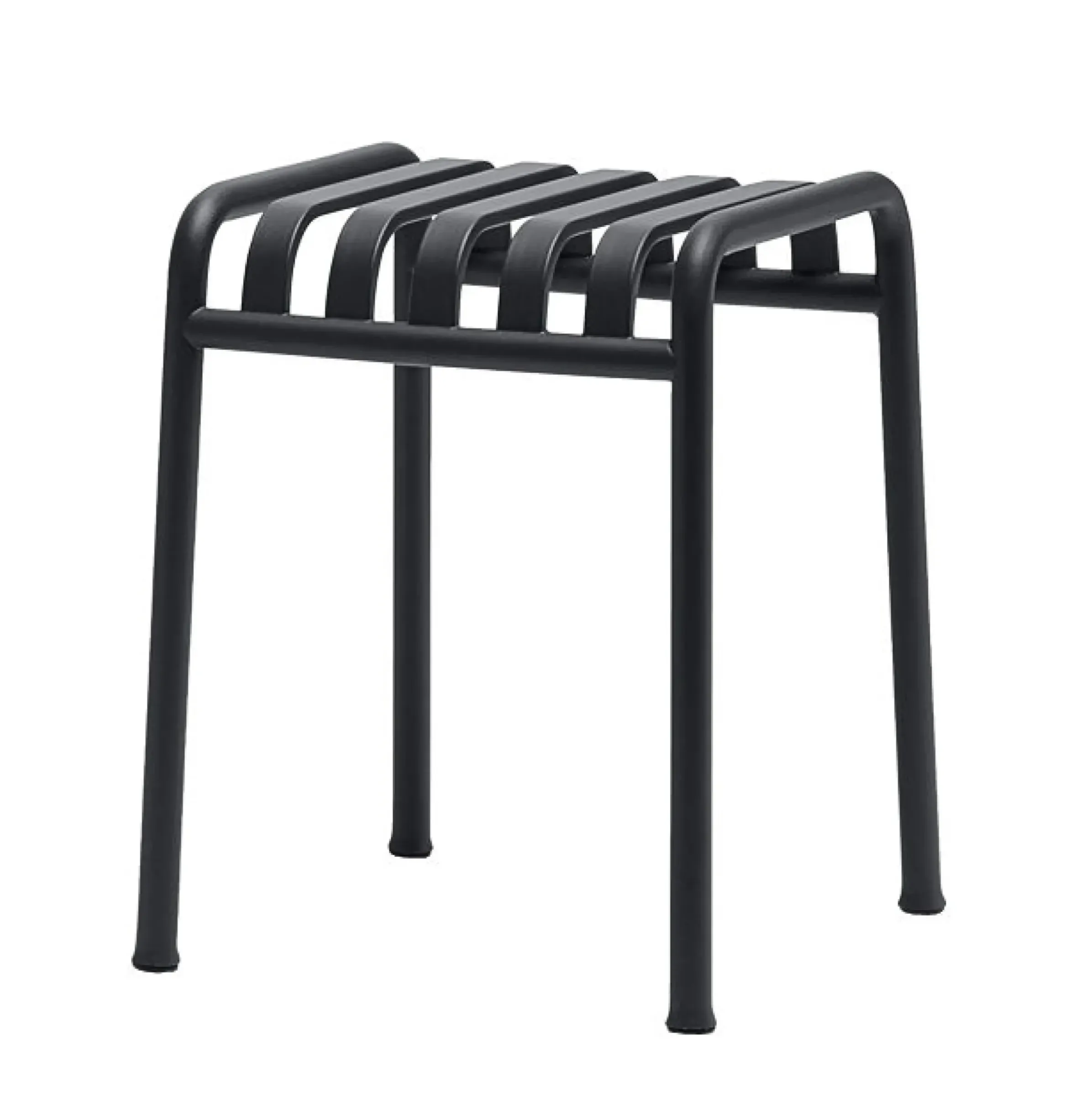 Tabouret Palissade Metal Gris Noir / H 45 Cm - R & E Bouroullec - Hay