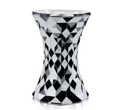 Tabouret Stone Plastique Gris Argent Metal / Metallise - Kartell