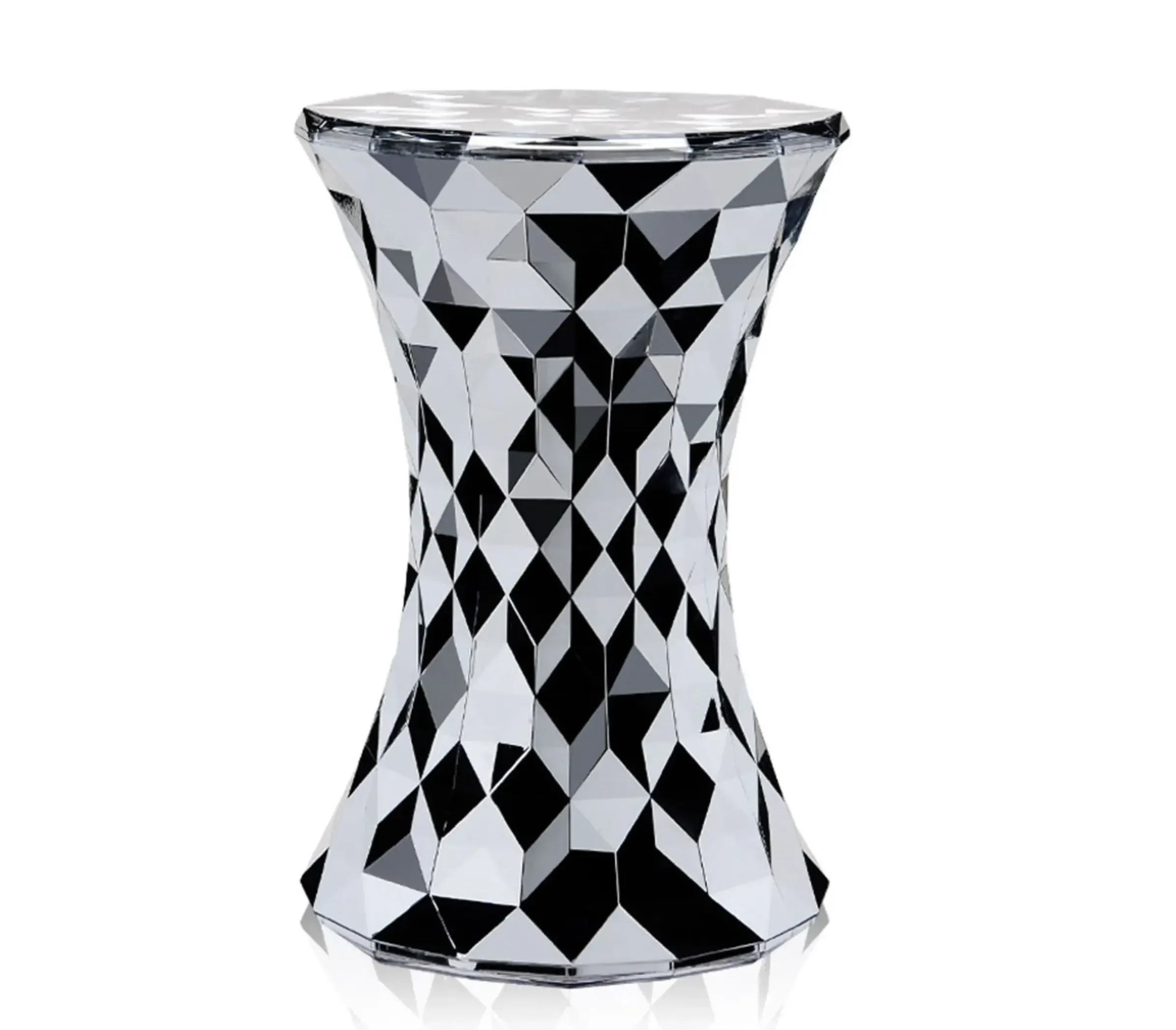 Tabouret Stone Plastique Gris Argent Metal / Metallise - Kartell