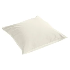Taie D'Oreiller 65 X 65 Cm Duo Tissu Blanc Beige / Coton Oeko-Tex - Hay