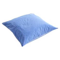 Taie D'Oreiller 65 X 65 Cm Duo Tissu Bleu / Coton Oeko-Tex - Hay
