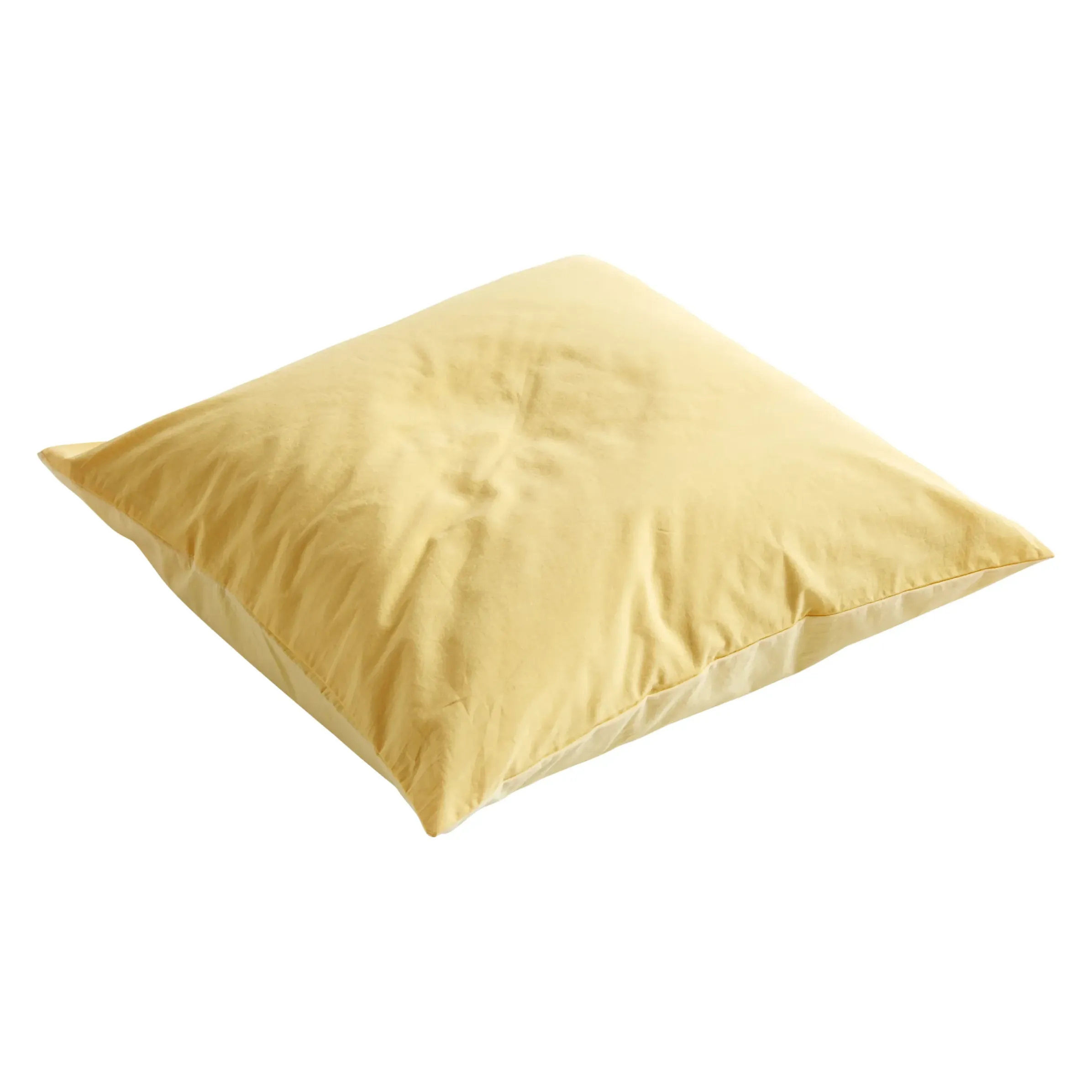 Taie D'Oreiller 65 X 65 Cm Duo Tissu Jaune / Coton Oeko-Tex - Hay