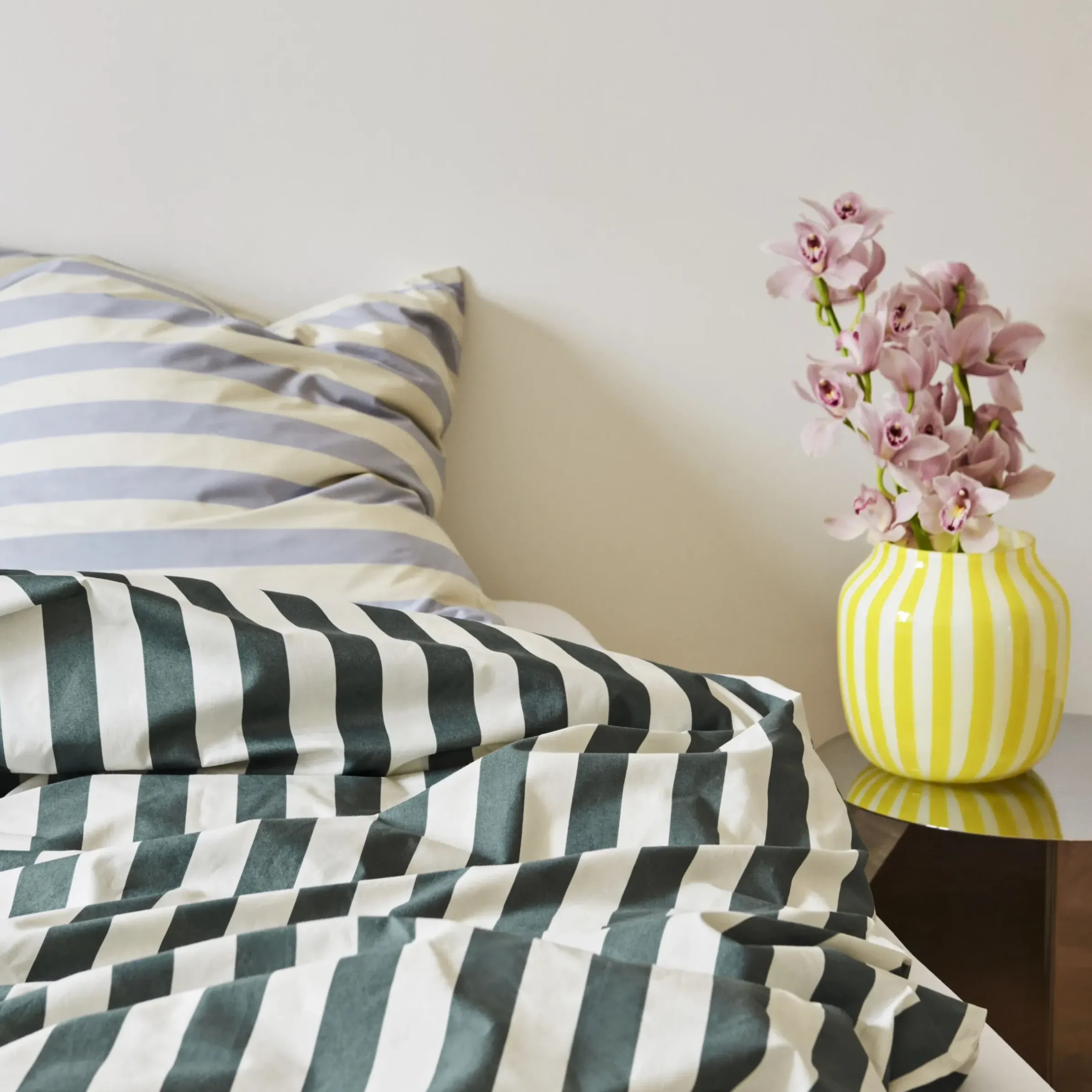 Taie D'Oreiller 65 X 65 Cm Ete Tissu Bleu / Coton Oeko-Tex - Hay