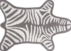 Tapis De Bain Zebra Blanc Gris / Reversible - 112 X 79 Cm - Jonathan Adler