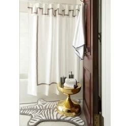 Tapis De Bain Zebra  Blanc Gris / Reversible - 112 X 79 Cm - Jonathan Adler