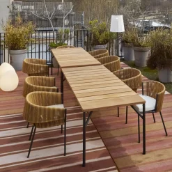 Tapis D'extérieur Abricot Tissu Rouge / 200 X 300 Cm - Cinna