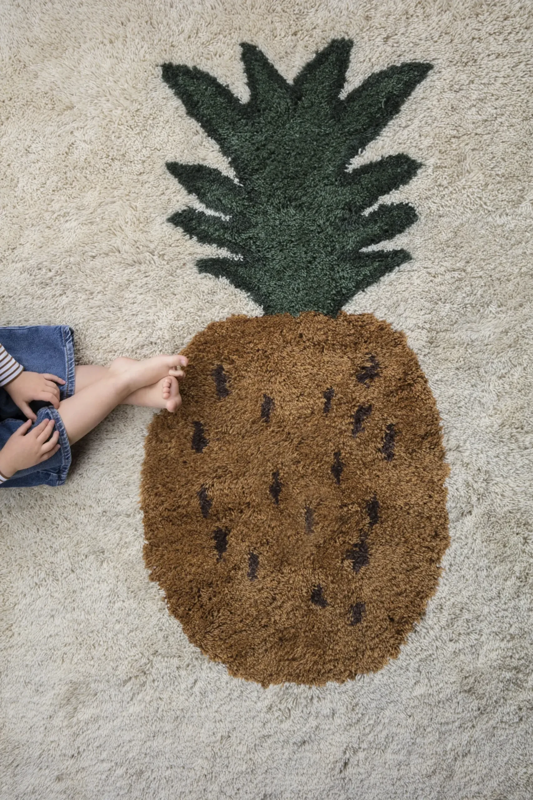 Tapis Fruiticana - Jaune Vert Beige / Large - Tisse Main - Ferm Living