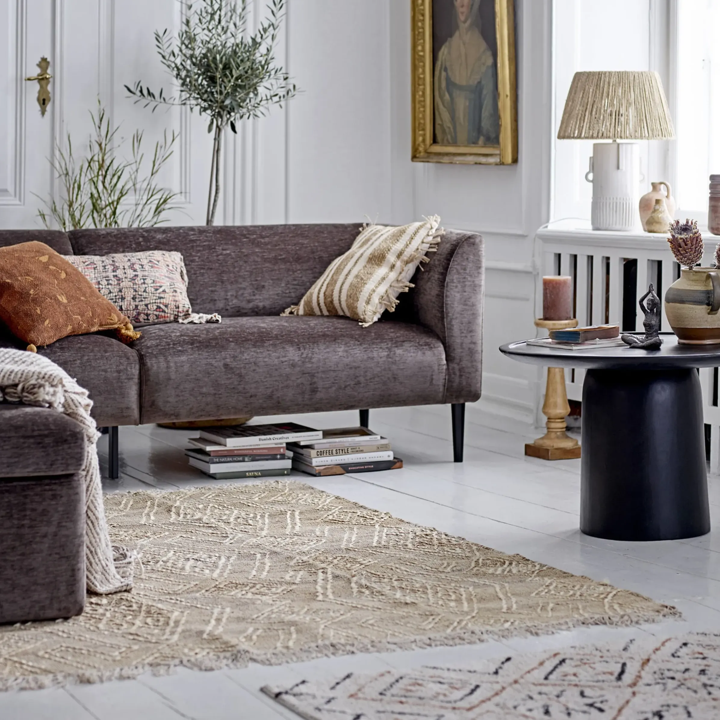Tapis Jaida Marron Beige / 150 X 90 Cm - Bloomingville