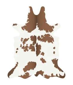 Tapis Vache Plastique Blanc Marron / 126 X 159 Cm - Vinyle - Podevache
