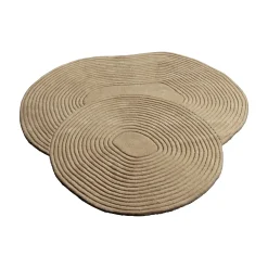 Tapis Zen Shaped Beige / 140 X 145 Cm - Fait Main - Bolia