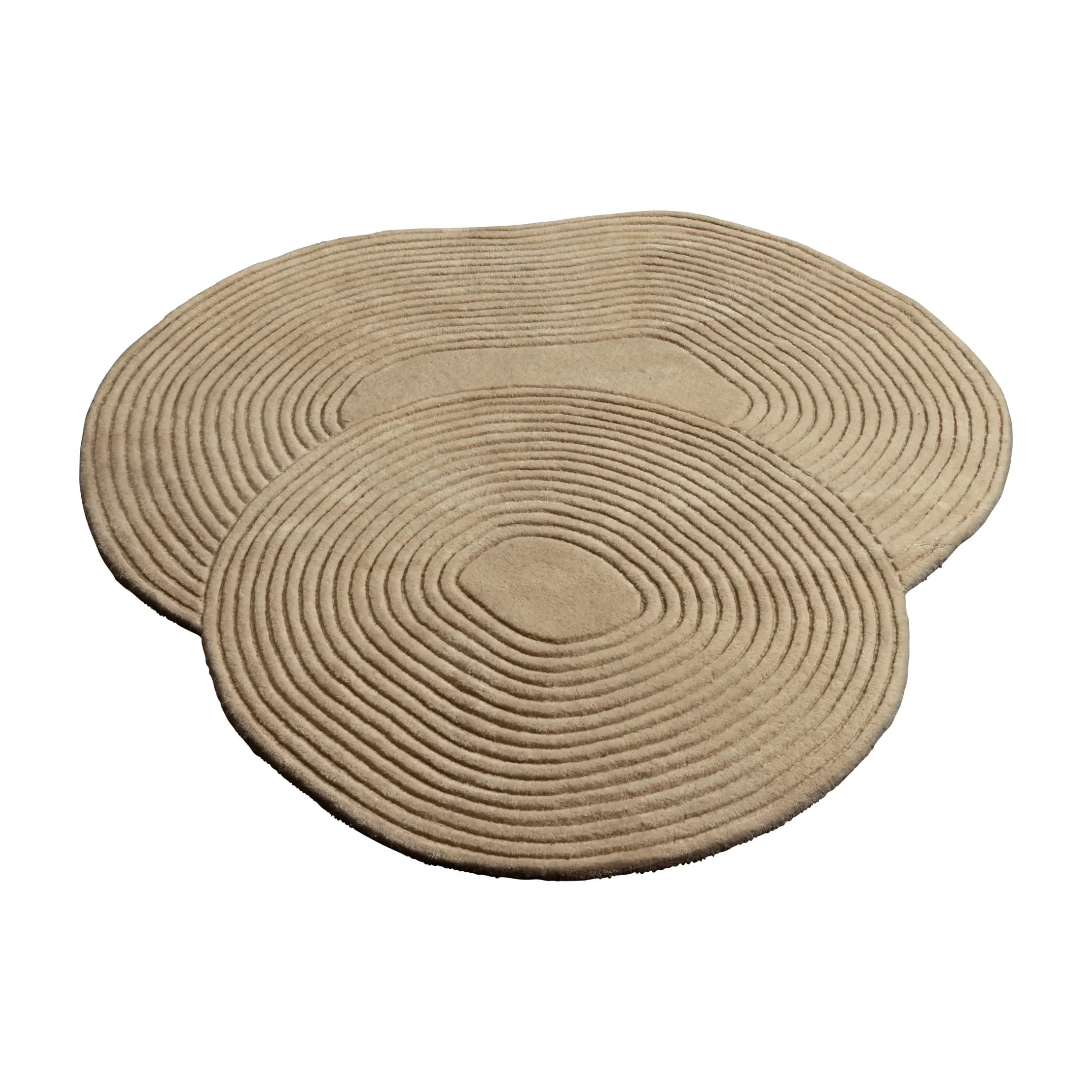 Tapis Zen Shaped Beige / 140 X 145 Cm - Fait Main - Bolia