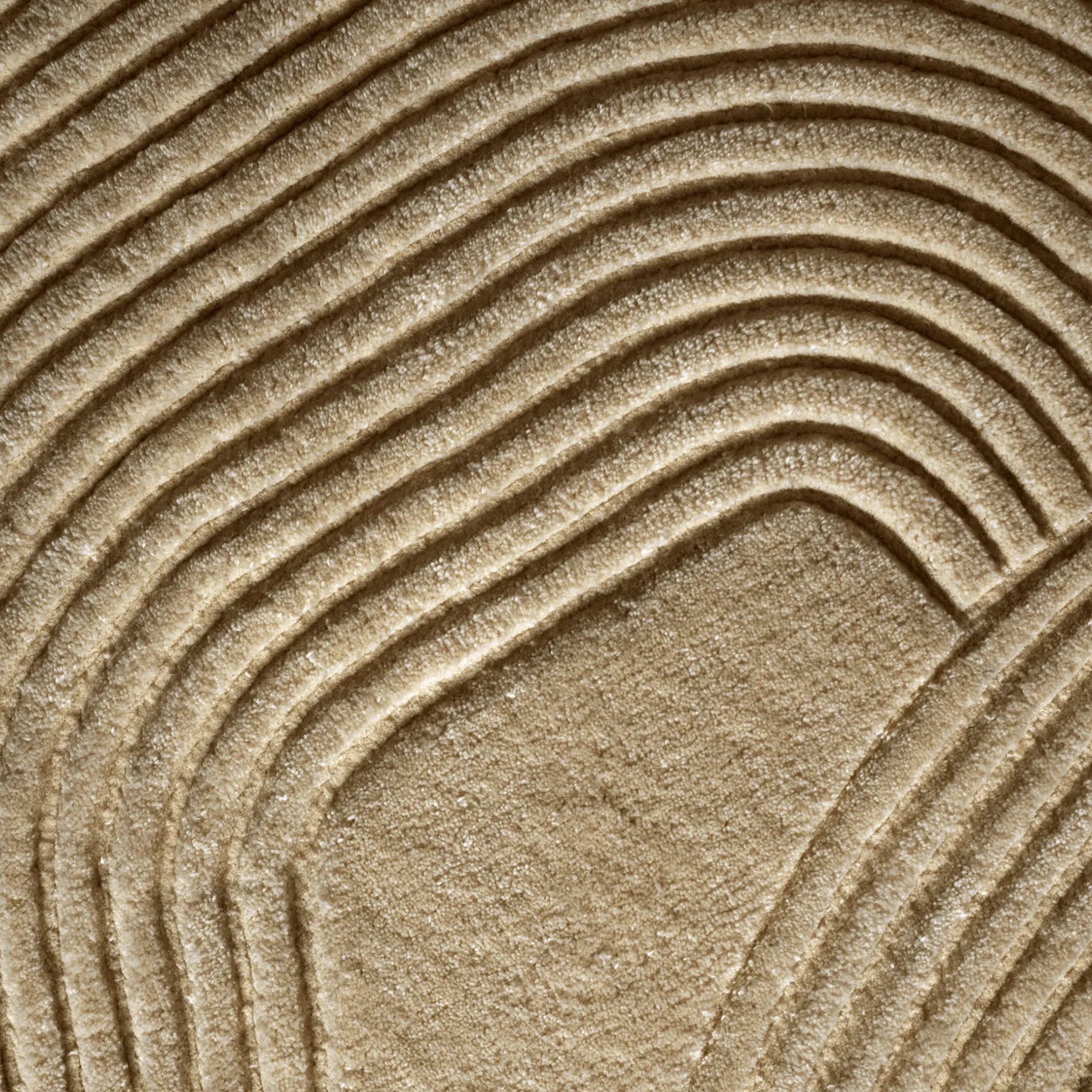 Tapis Zen Shaped Beige / 140 X 145 Cm - Fait Main - Bolia