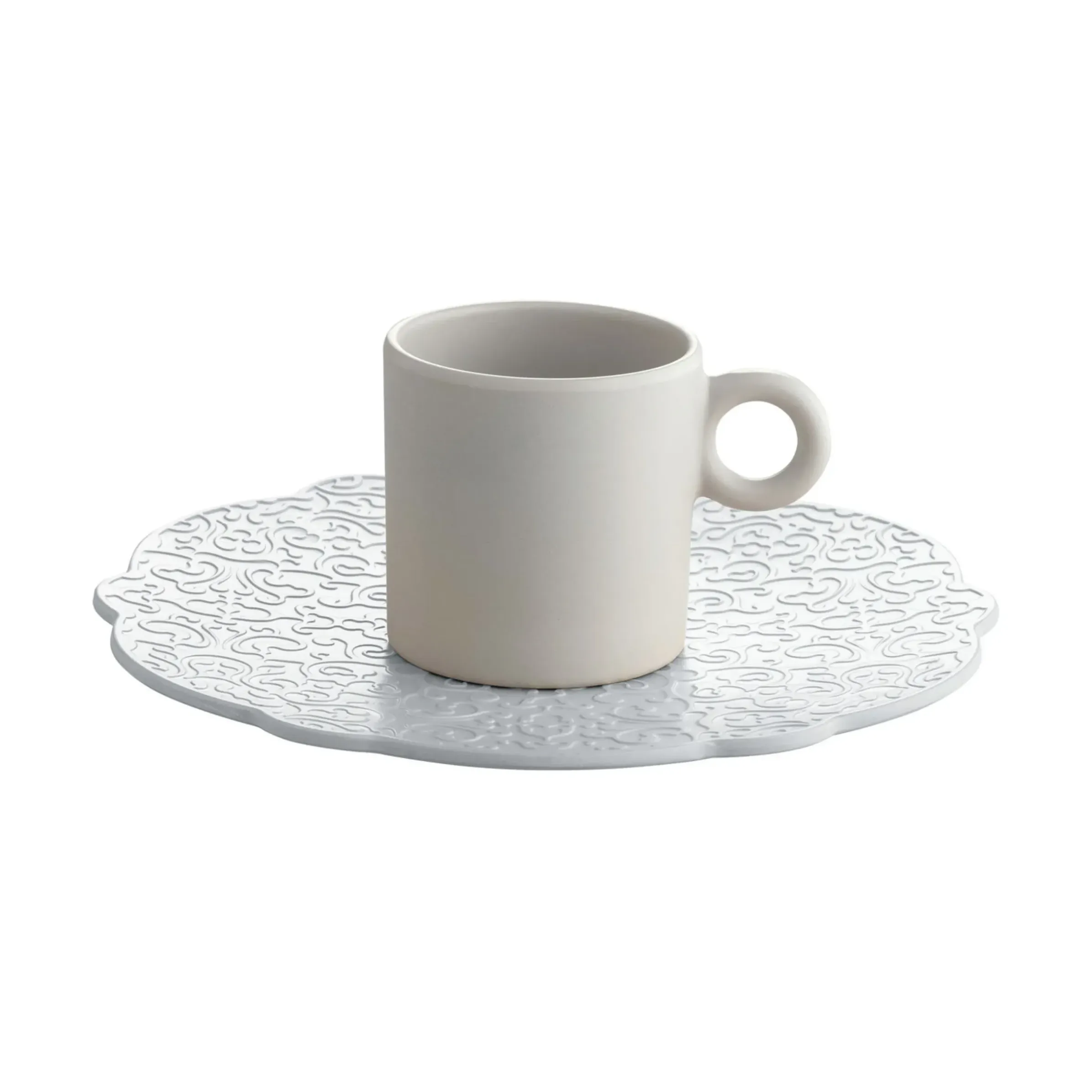 Tasse A Cafe Dressed En Plein Air Plastique Gris / Melamine - Alessi