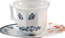 Tasse A Cafe Hybrid Ceramique Set Tasse A Cafe + Soucoupe - Seletti
