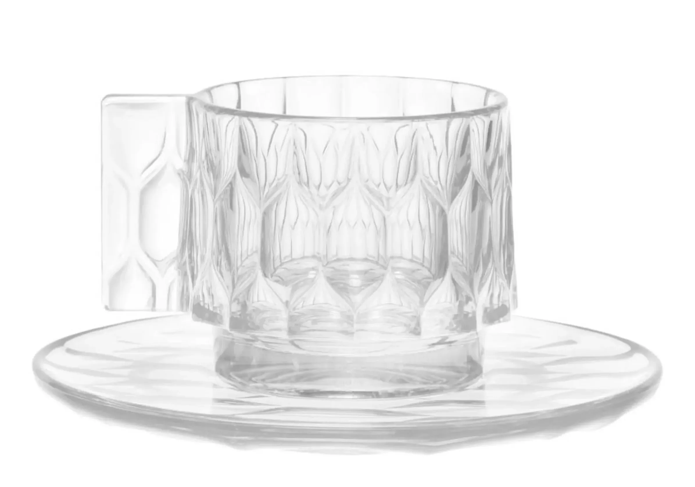 Tasse A Cafe Jellies Family Plastique Transparent / Set Tasse + Soucoupe - Kartell