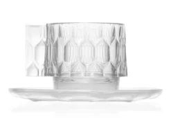 Tasse A Cafe Jellies Family Plastique Transparent / Set Tasse + Soucoupe - Kartell