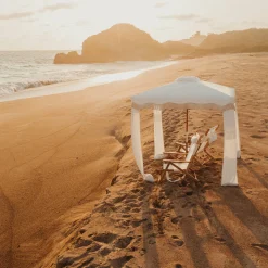 Tente De Plage The Premium Cabana Tissu Bois Blanc / 200 X 200 X H 240 Cm - Business & Pleasure