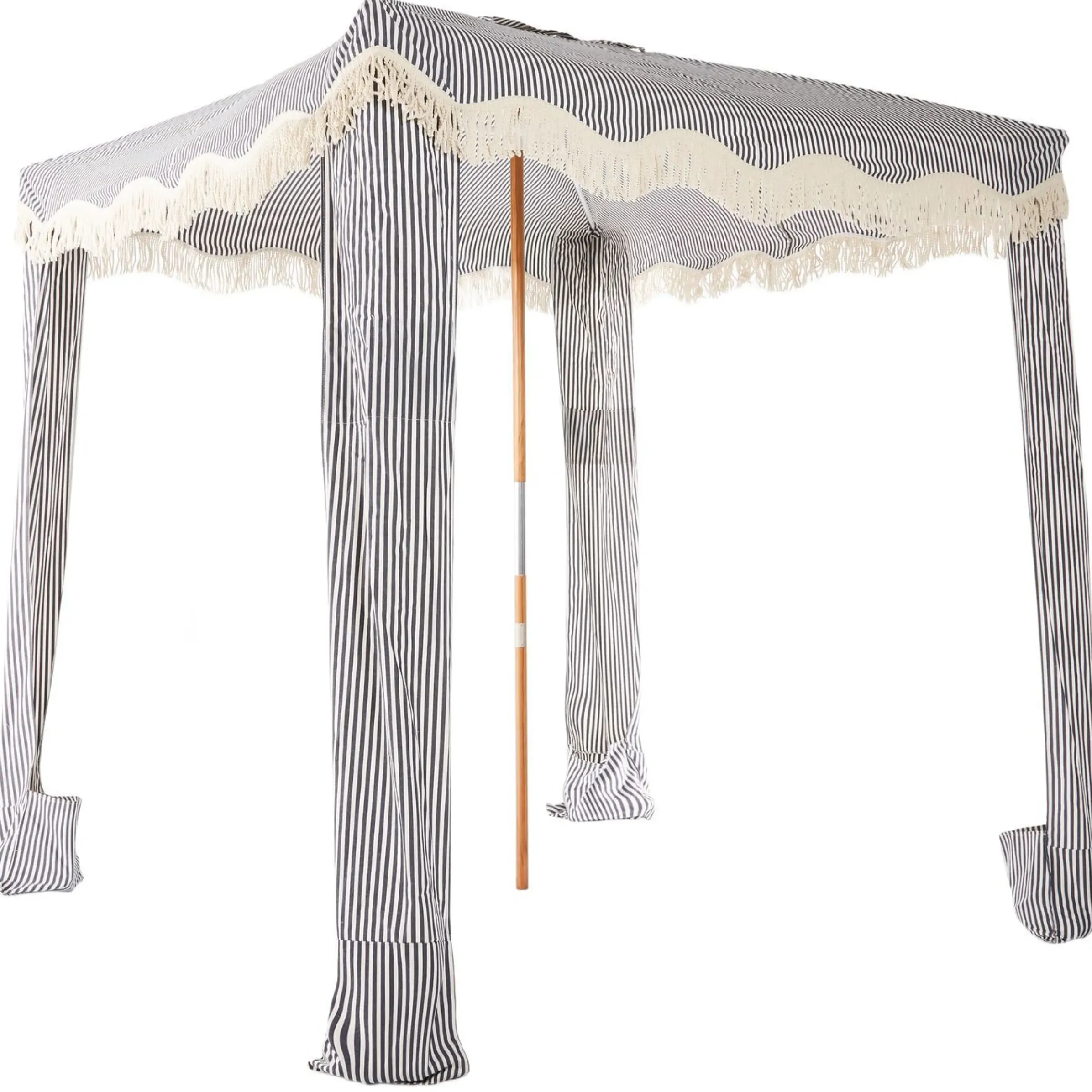 Tente De Plage The Premium Cabana Tissu Bois Bleu / 200 X 200 X H 240 Cm - Business & Pleasure