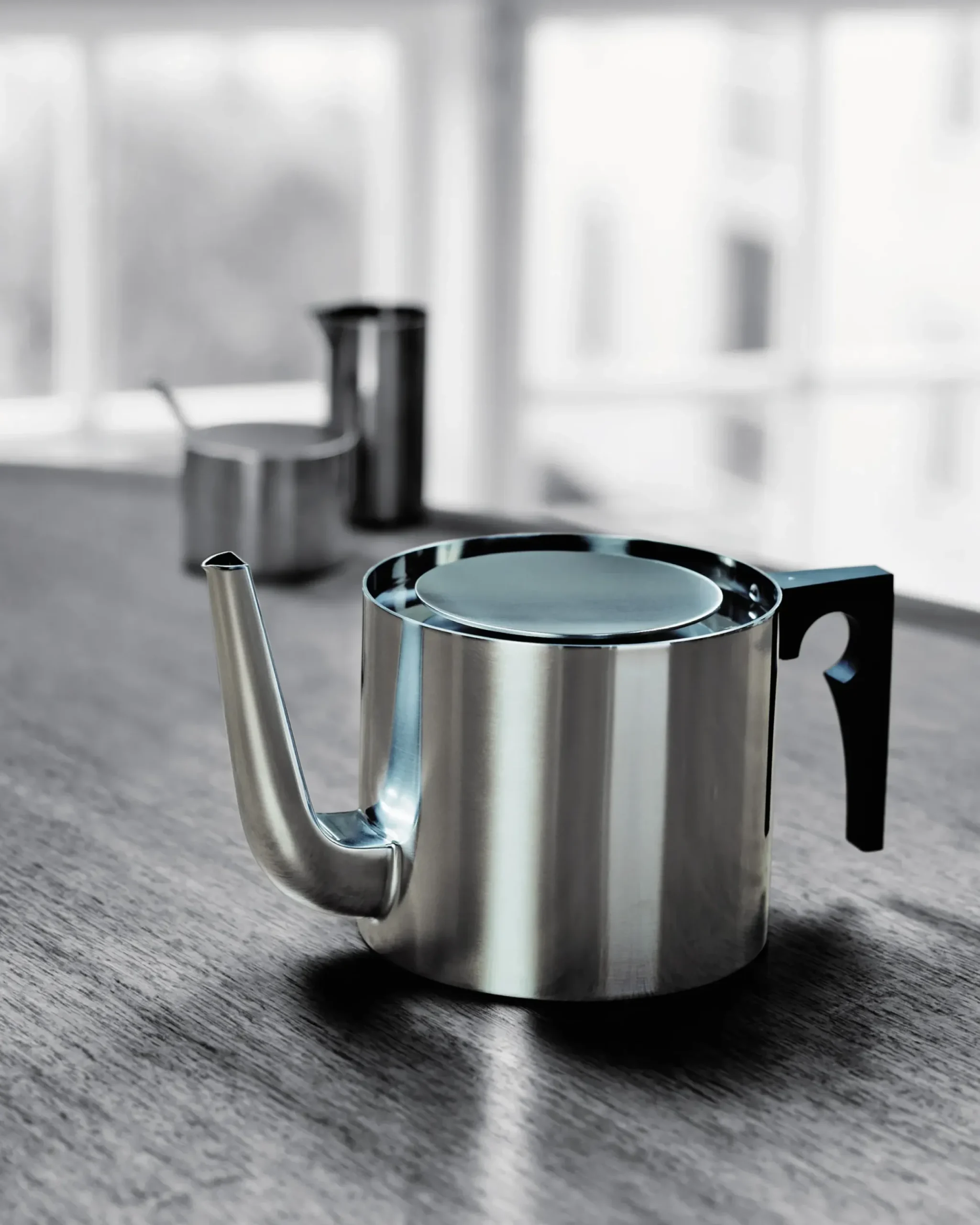Theiere Cylinda Line Metal / 1,25 L - Arne Jacobsen, 1967 - Stelton